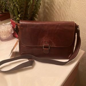 Jack George’s crossbody without the brown tag